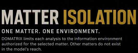 Matter isolation in Cloud Gap, separating work by matter, client, and authorized role